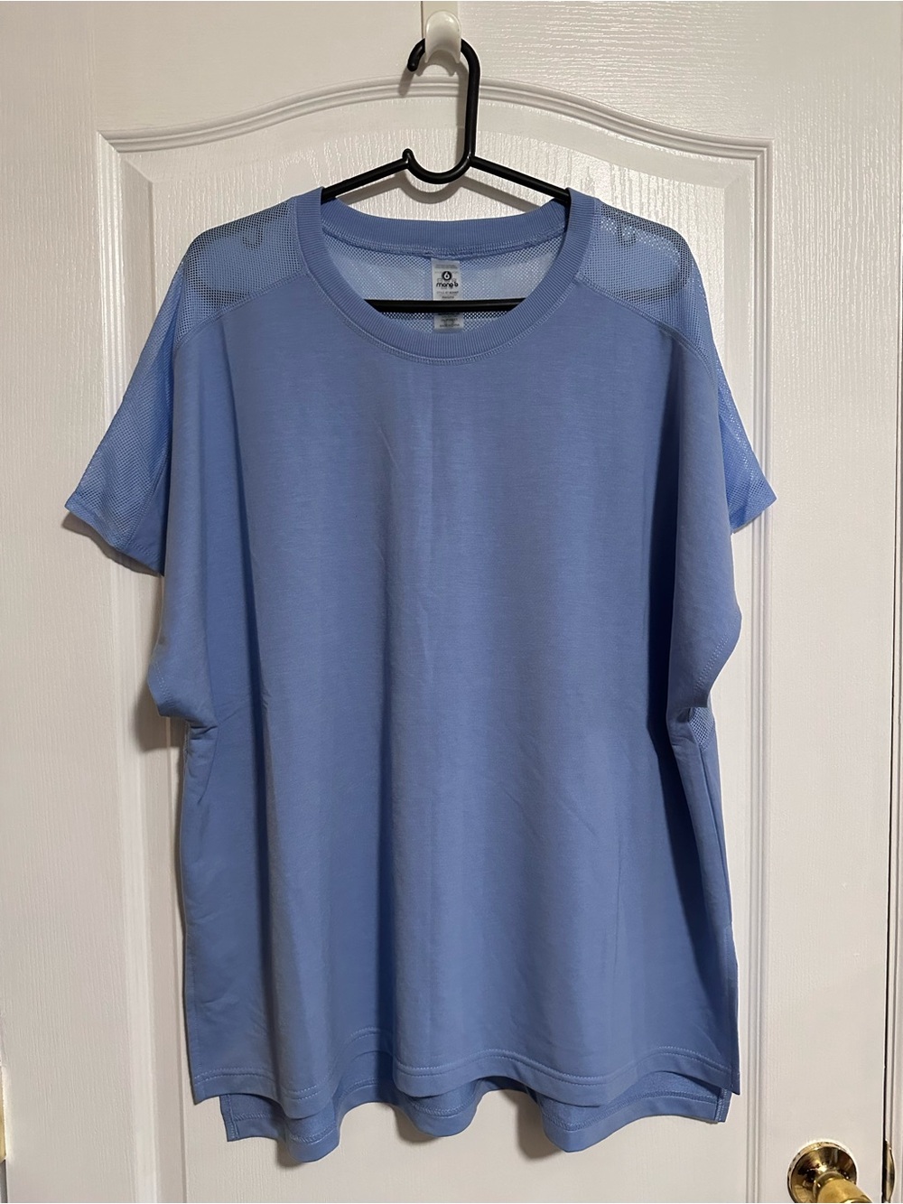 💙 Mono B Mesh Detail Top 3XL High Low Activewear Tee ✨